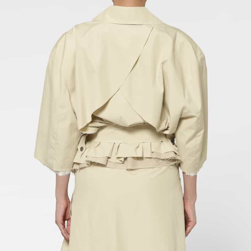 SONIA CARRASCO SONIA CARRASCO ＜ソニア カラスコ＞ クロップド丈トレンチコート BEIGE