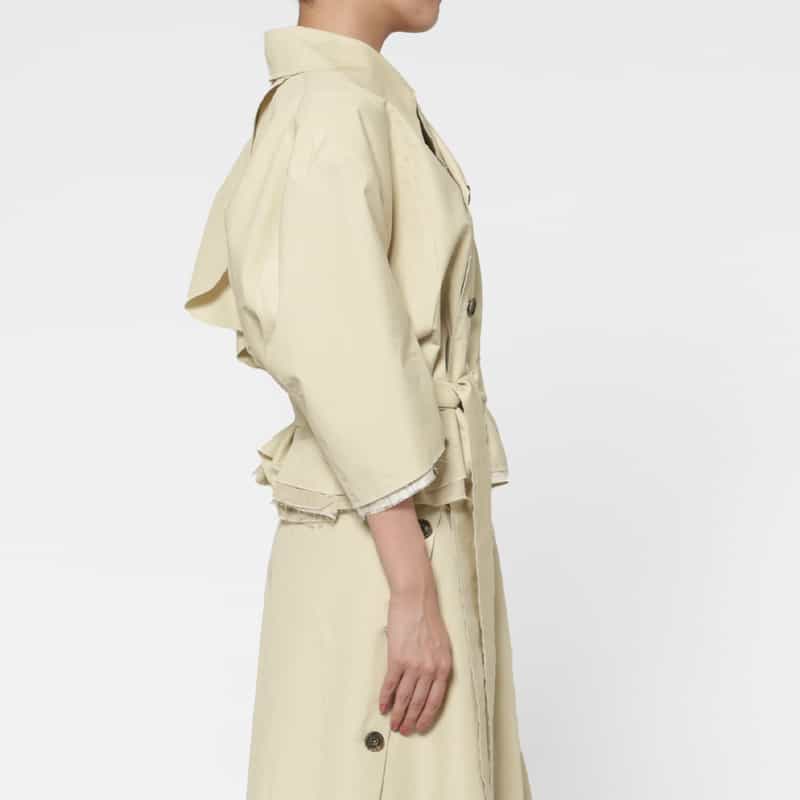 SONIA CARRASCO SONIA CARRASCO ＜ソニア カラスコ＞ クロップド丈トレンチコート BEIGE