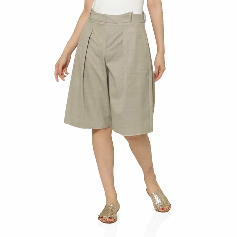 SONIA CARRASCO SONIA CARRASCO ＜ソニア カラスコ＞ ウール素材バミューダパンツ GRAY