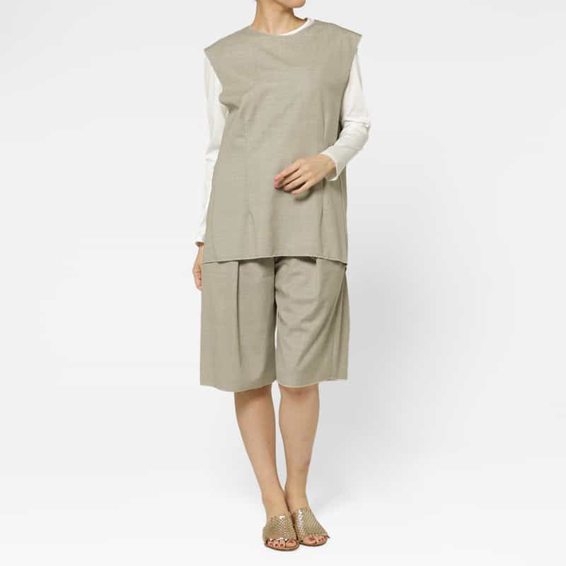 SONIA CARRASCO SONIA CARRASCO ＜ソニア カラスコ＞ ウール素材バミューダパンツ GRAY