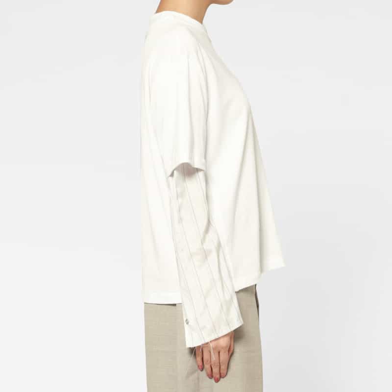 SONIA CARRASCO SONIA CARRASCO ＜ソニア カラスコ＞ 異素材コンビネーションカットソー WHITE