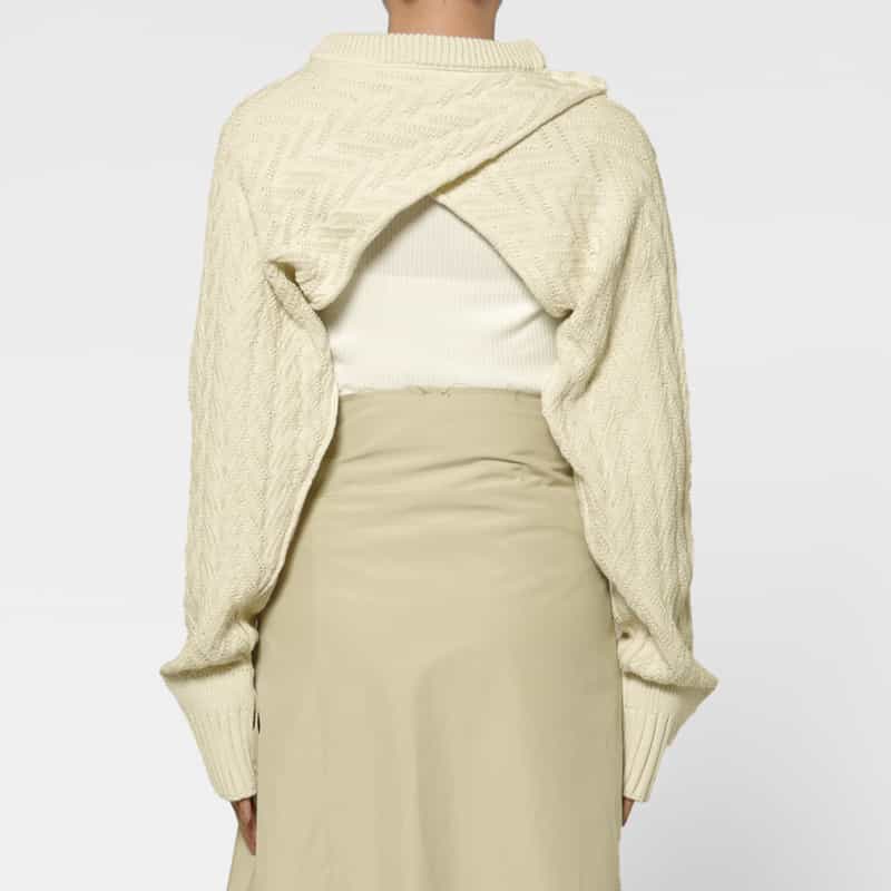 SONIA CARRASCO SONIA CARRASCO ＜ソニア カラスコ＞ クロップドニットプルオーバー BEIGE