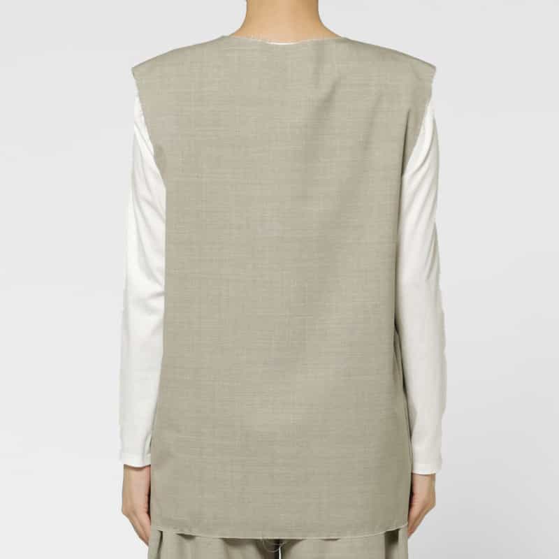 SONIA CARRASCO SONIA CARRASCO ＜ソニア カラスコ＞ ウール素材スリーブレスブラウス GRAY