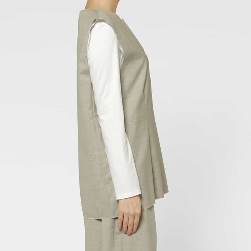 SONIA CARRASCO SONIA CARRASCO ＜ソニア カラスコ＞ ウール素材スリーブレスブラウス GRAY