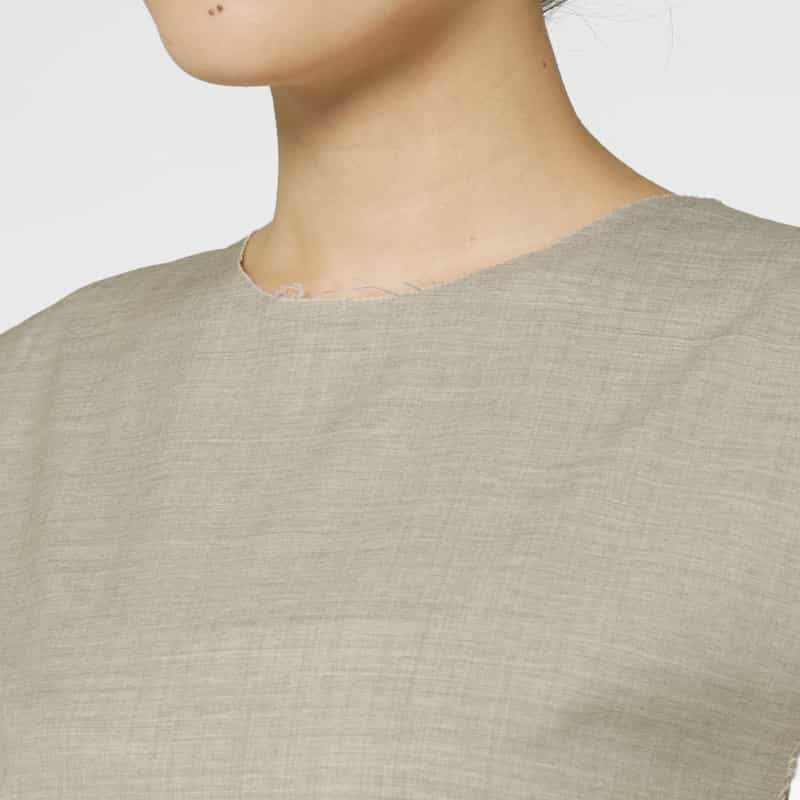 SONIA CARRASCO SONIA CARRASCO ＜ソニア カラスコ＞ ウール素材スリーブレスブラウス GRAY