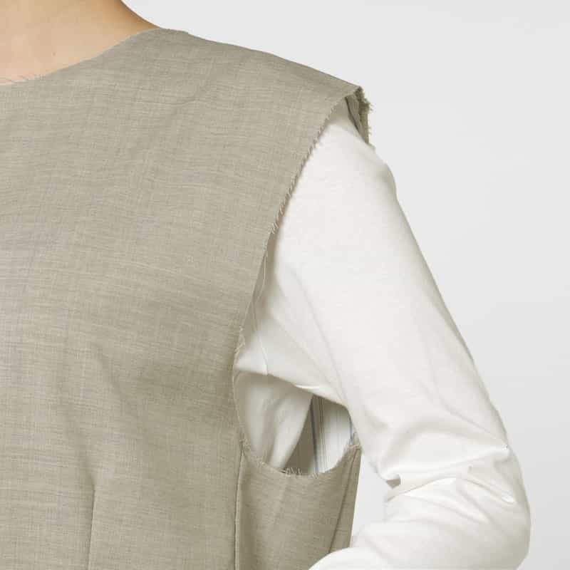 SONIA CARRASCO SONIA CARRASCO ＜ソニア カラスコ＞ ウール素材スリーブレスブラウス GRAY