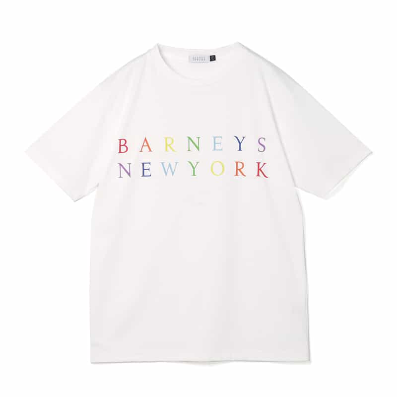 BARNEYS NEW YORK マルチカラーロゴ入りTシャツ WHITE