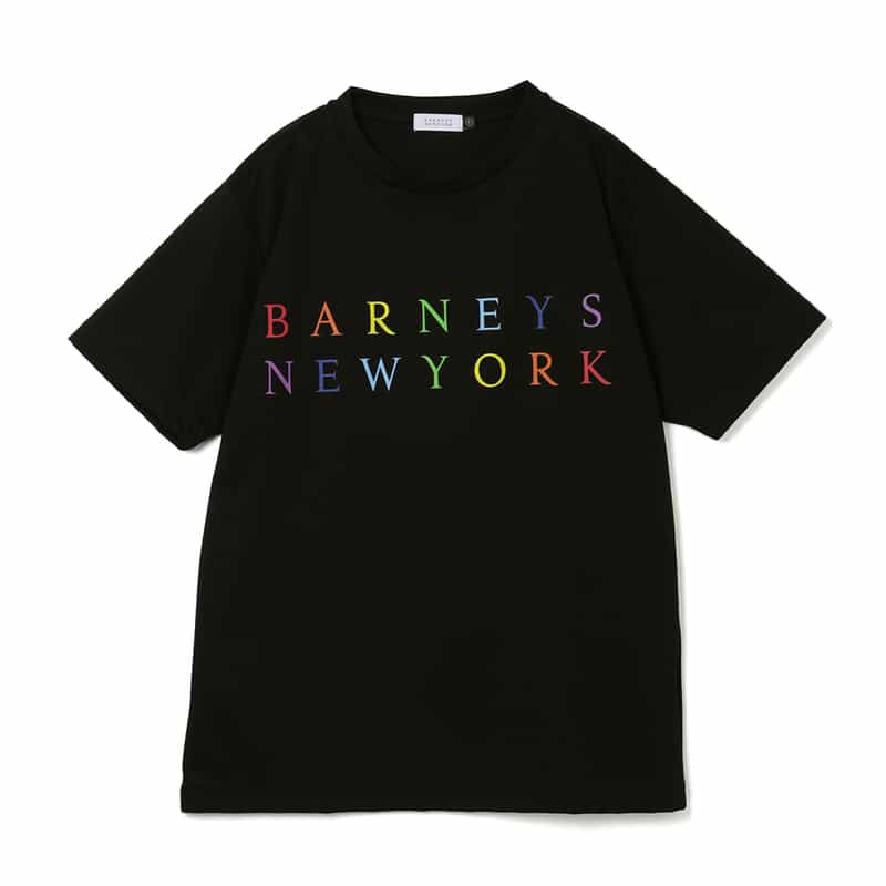 BARNEYS NEW YORK マルチカラーロゴ入りTシャツ BLACK
