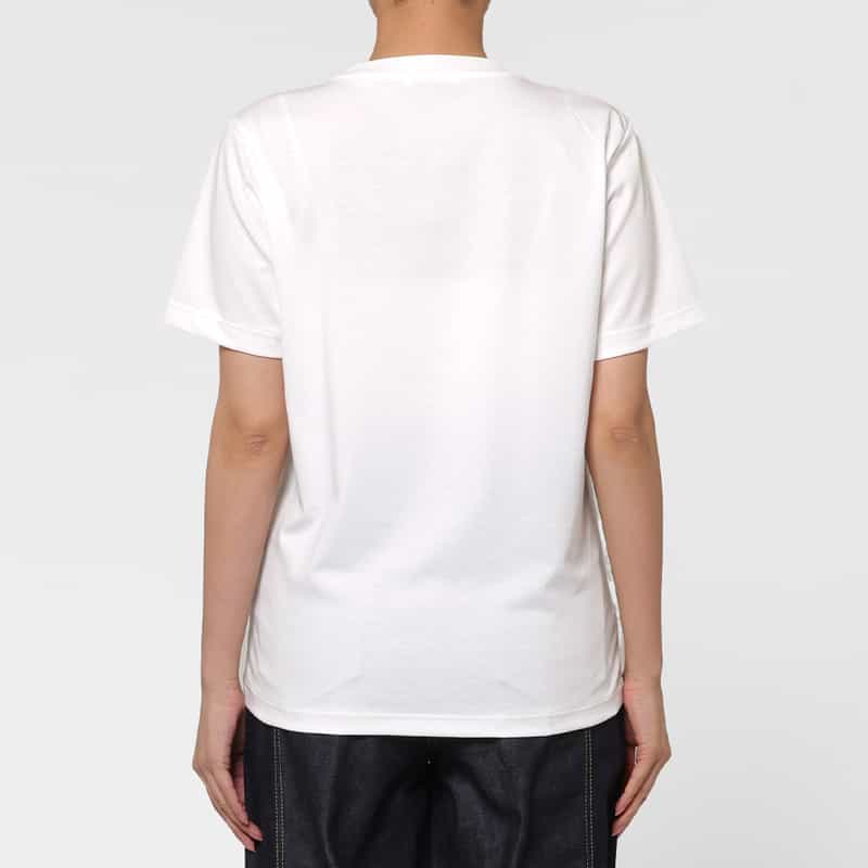 BARNEYS NEW YORK ウォッシャブル マルチカラープリントロゴTシャツ WHITE