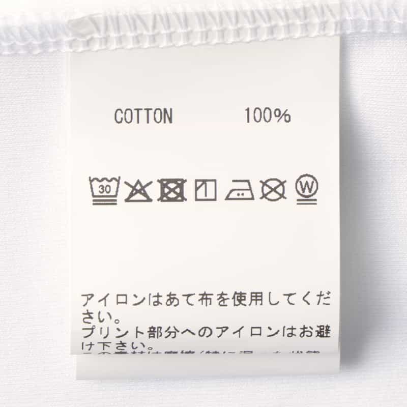 BARNEYS NEW YORK ウォッシャブル マルチカラープリントロゴTシャツ WHITE