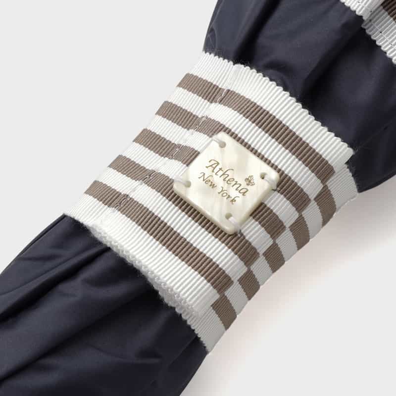 ATHENA NEW YORK ATHENA NEW YORK＜アシーナ ニューヨーク＞ 折り畳み傘（晴雨兼用） “SOHO STRIPE“ NAVY