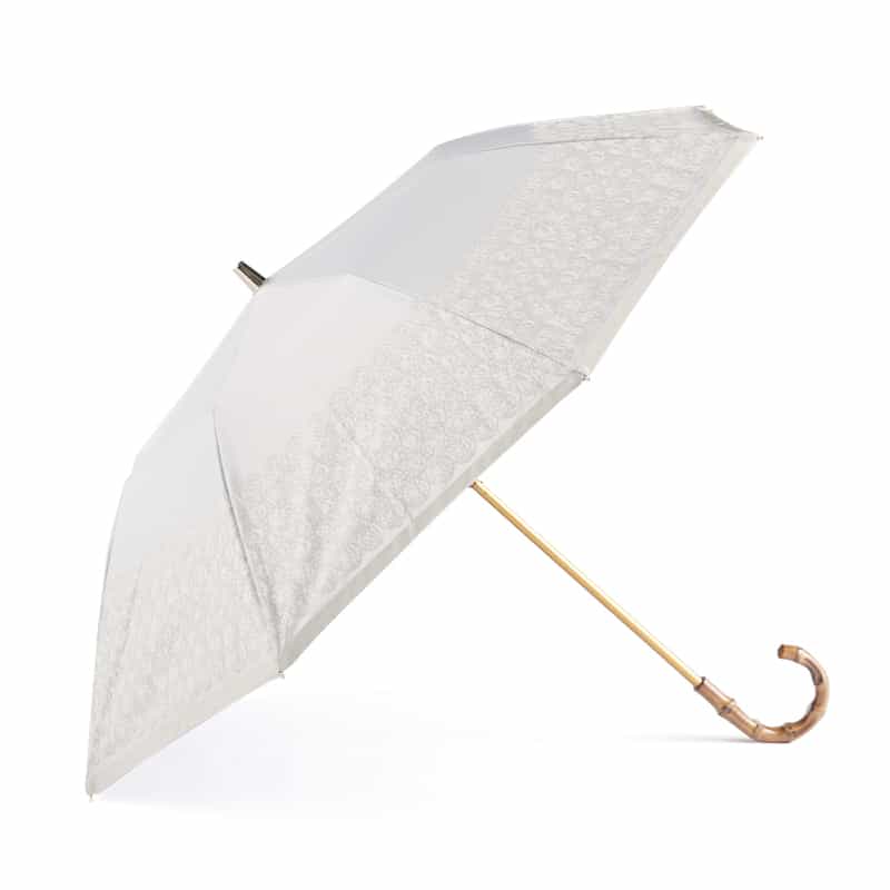 ATHENA NEW YORK ATHENA NEW YORK＜アシーナ ニューヨーク＞ 折り畳み傘（晴雨兼用） “SCARLLET LACE PRI“ LIGHT GRAY