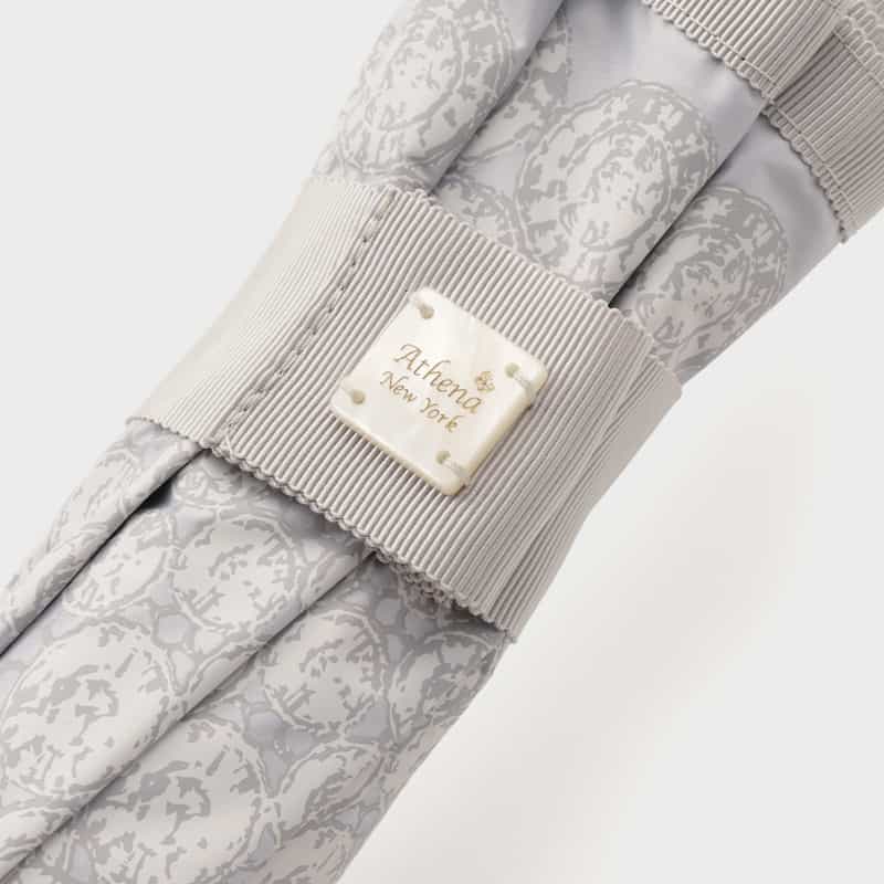 ATHENA NEW YORK ATHENA NEW YORK＜アシーナ ニューヨーク＞ 折り畳み傘（晴雨兼用） “SCARLLET LACE PRI“ LIGHT GRAY