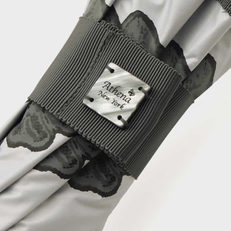 ATHENA NEW YORK ATHENA NEW YORK＜アシーナ ニューヨーク＞ 折り畳み傘（晴雨兼用） “AMANDA LACE“ LIGHT GRAY