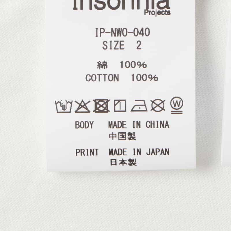 INSONNIA PROJECTS INSONNIA PROJECTS＜インソニア プロジェクト＞ バーニーズ　ニューヨーク限定 グラフィックTシャツ WHITE