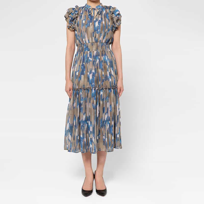 CORCOVADO CORCOVADO ＜コルコバード＞ プリントシフォンドレス MULTI COLOR