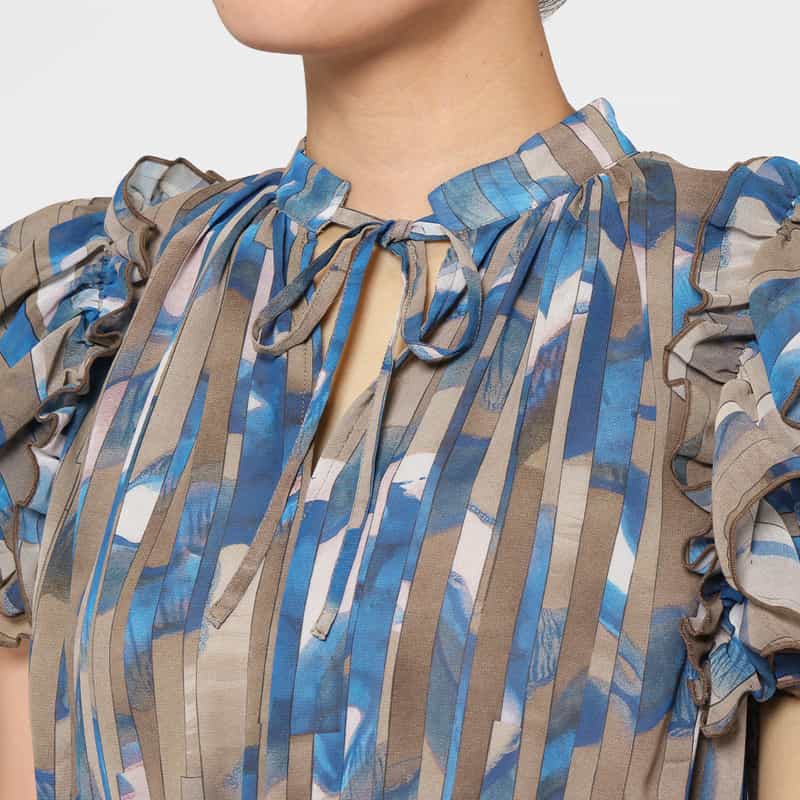 CORCOVADO CORCOVADO ＜コルコバード＞ プリントシフォンドレス MULTI COLOR