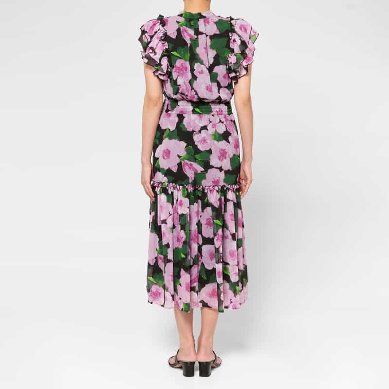 CORCOVADO CORCOVADO ＜コルコバード＞ フラワープリントシフォンドレス MULTI COLOR