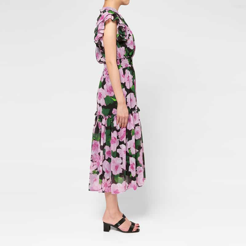 CORCOVADO CORCOVADO ＜コルコバード＞ フラワープリントシフォンドレス MULTI COLOR