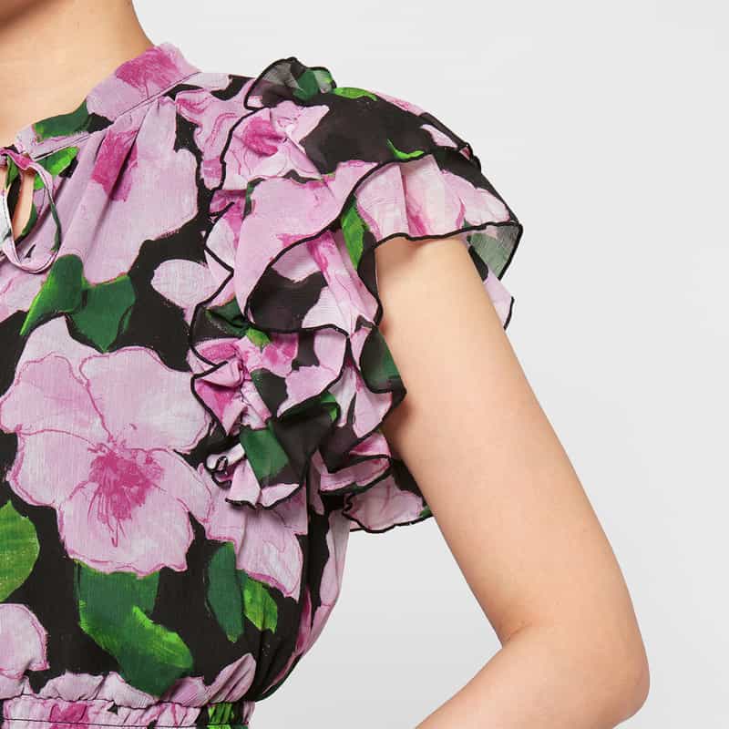 CORCOVADO CORCOVADO ＜コルコバード＞ フラワープリントシフォンドレス MULTI COLOR