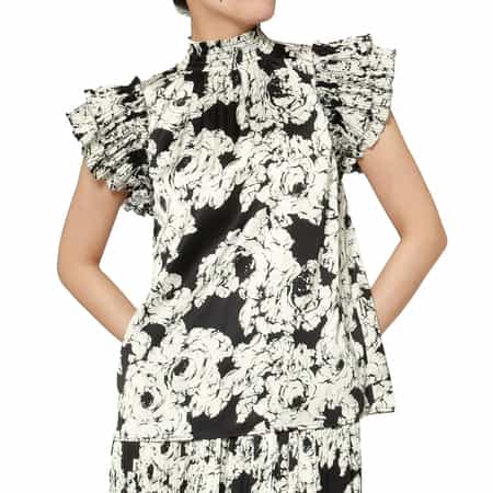 CORCOVADO＜コルコバード＞ フラワープリント ブラウス