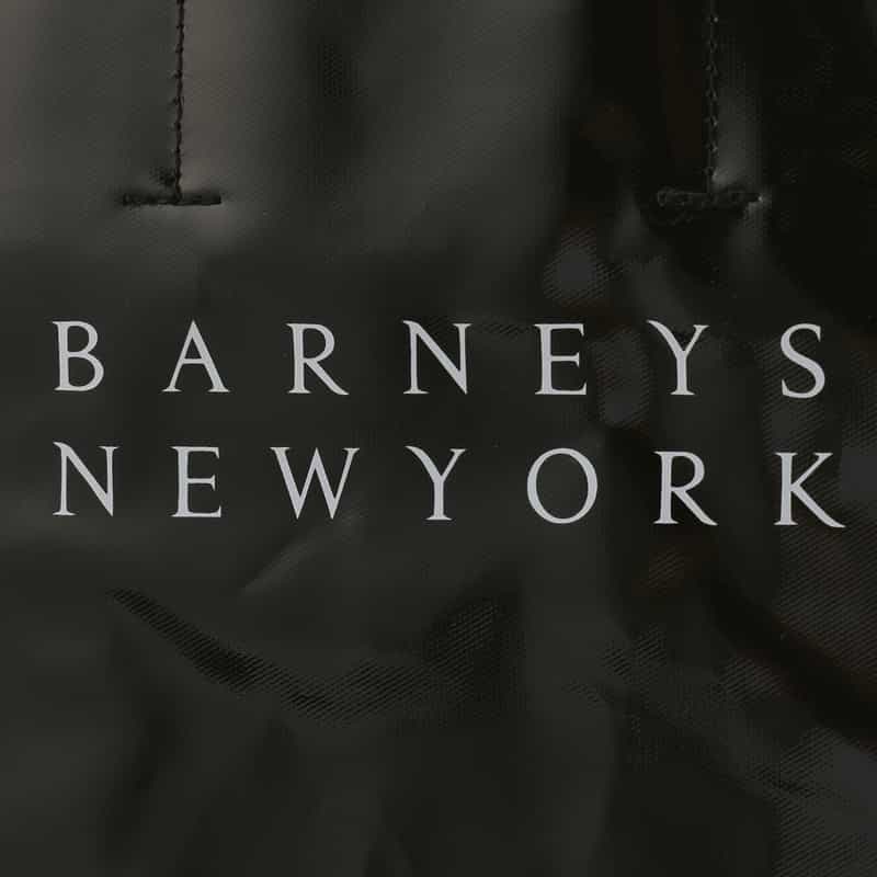 BARNEYS NEW YORK ロゴ入りPVCトートバッグ／無地（M） BLACK