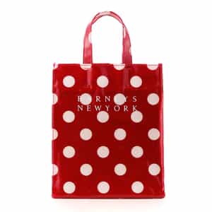 ロゴ入りPVCトートバッグ／ドット柄（M）