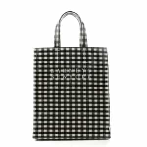 ロゴ入りPVCトートバッグ／ギンガムチェック柄（M）