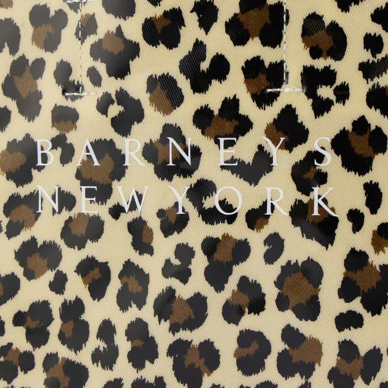 BARNEYS NEW YORK ロゴ入りPVCトートバッグ／レオパード柄（M） BEIGE