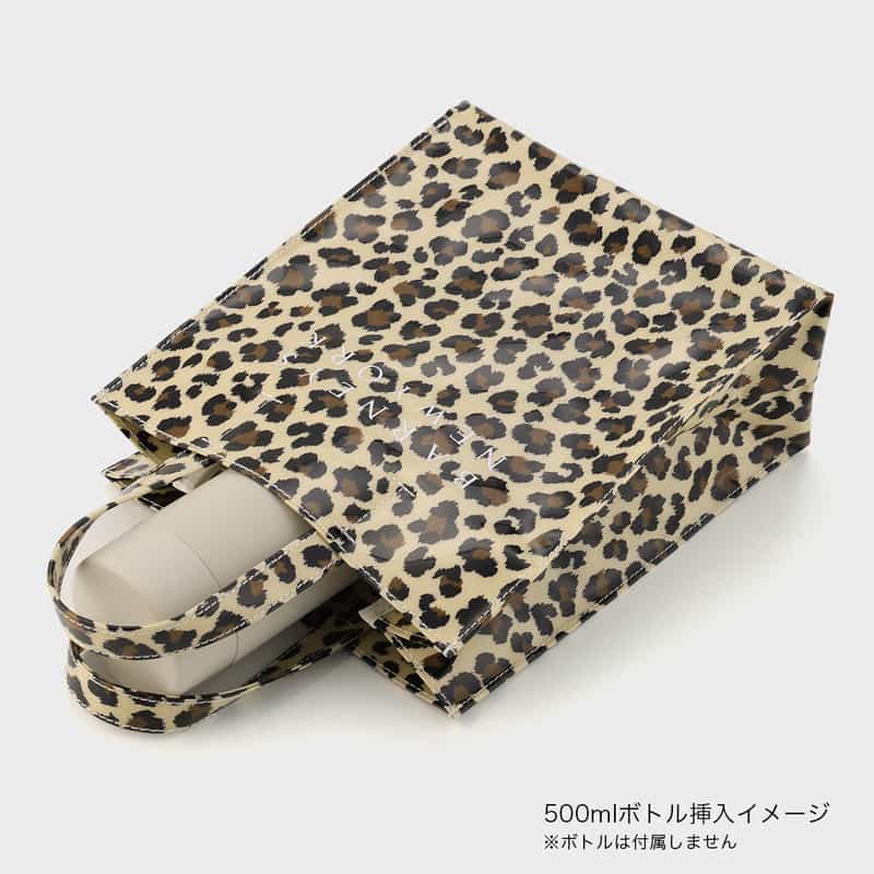 BARNEYS NEW YORK ロゴ入りPVCトートバッグ／レオパード柄（M） BEIGE