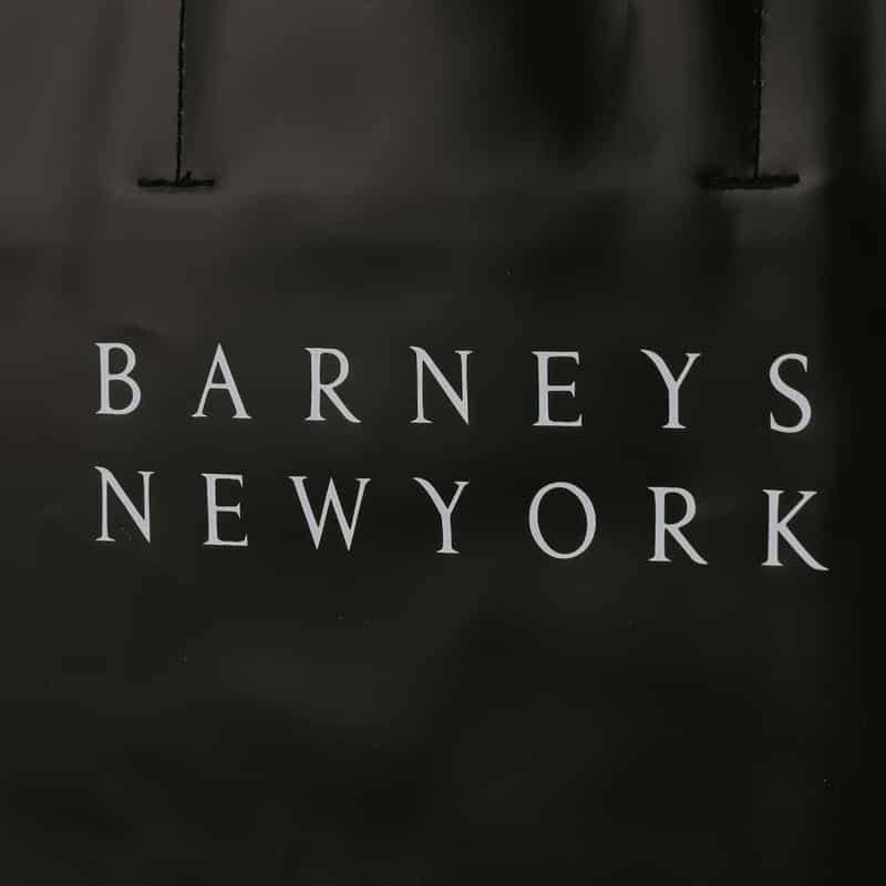 BARNEYS NEW YORK ロゴ入りPVCトートバッグ／無地（L） BLACK