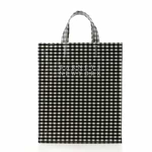 ロゴ入りPVCトートバッグ／ギンガムチェック柄（L）