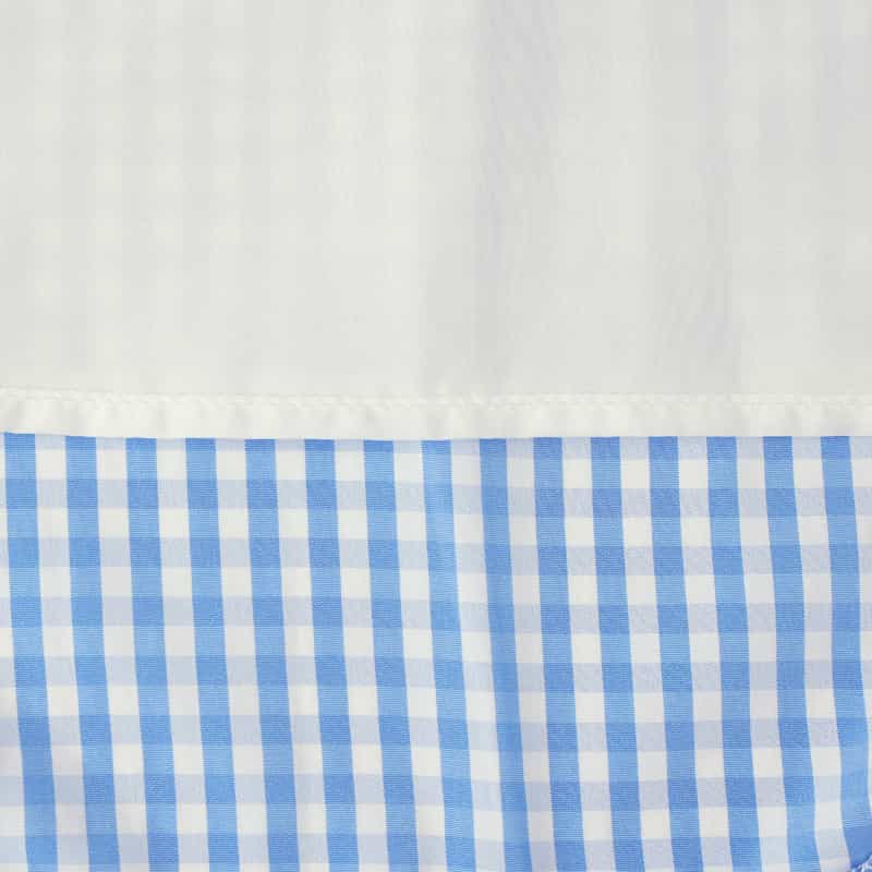 BARNEYS NEW YORK ウォッシャブル シンメトリーギンガムチェック柄スカート LIGHT BLUE