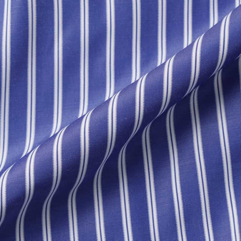 BARNEYS NEW YORK ウォッシャブル シンメトリーストライプ柄スカート BLUE
