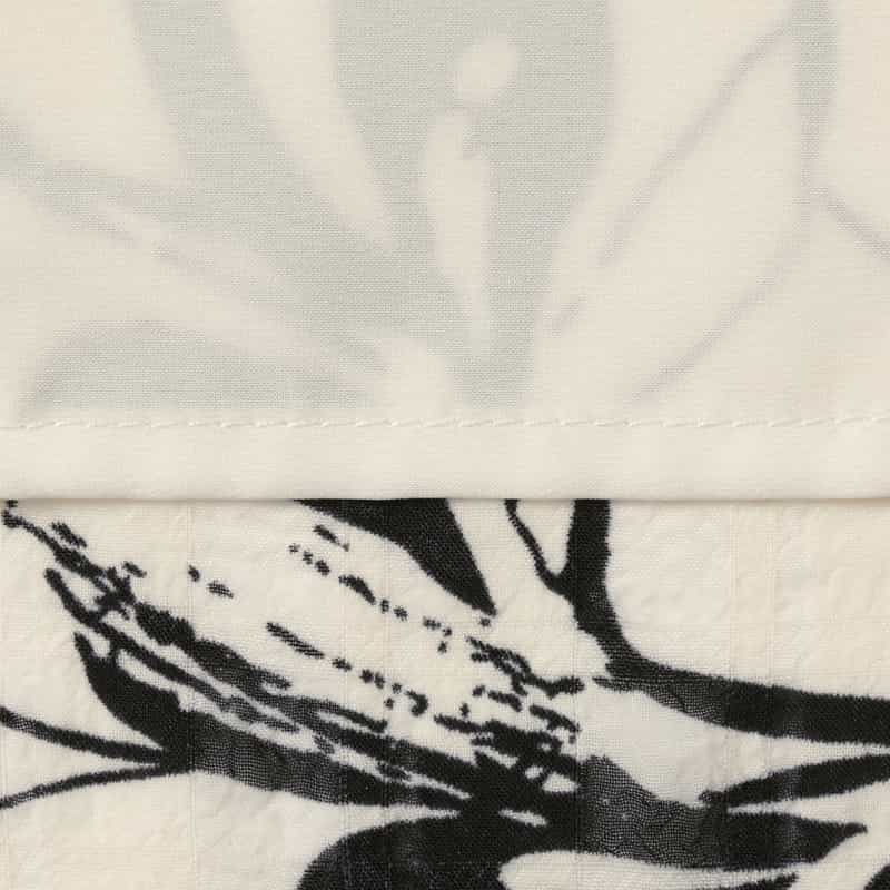 BARNEYS NEW YORK ウォッシャブル フラワープリント フロントツイストフレアドレス WHITE