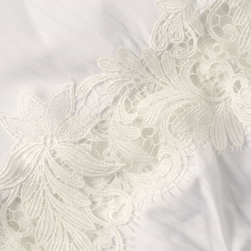BARNEYS NEW YORK ウォッシャブル エンブロイダリースリーブ 切替ニットドレス BEIGE