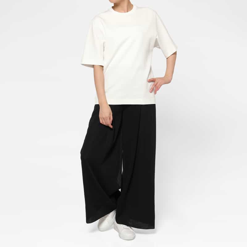 IRENISA IRENISA＜イレニサ＞ ハーフスリーブカットソー WHITE