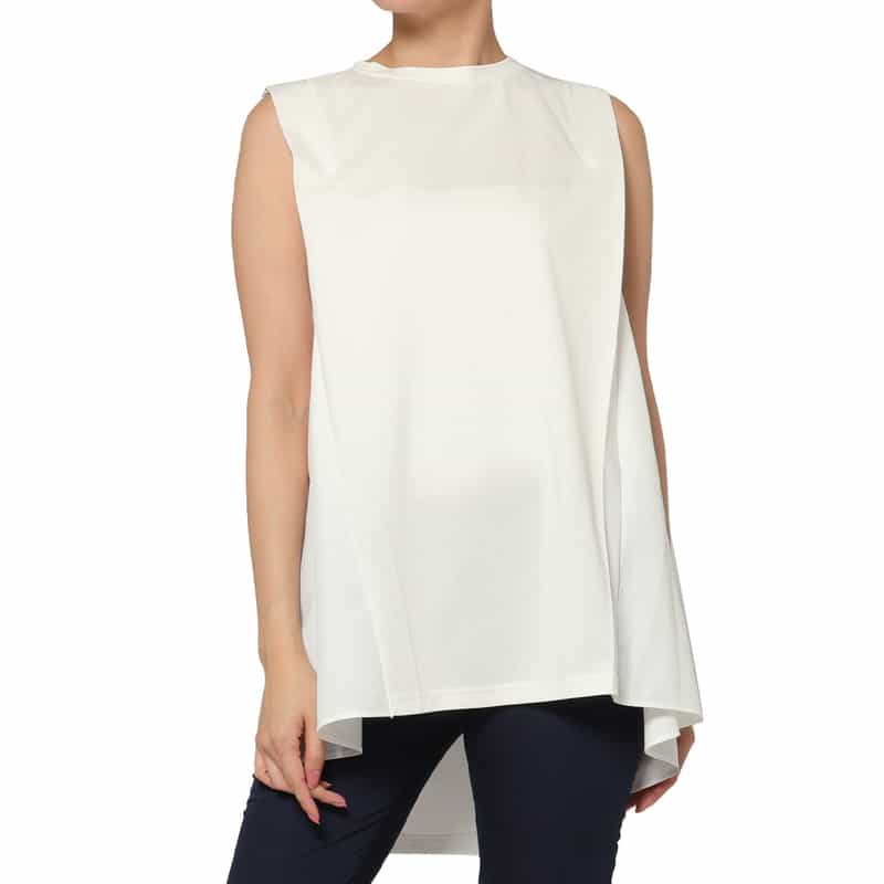 ウォッシャブル 異素材コンビネーションカットソー