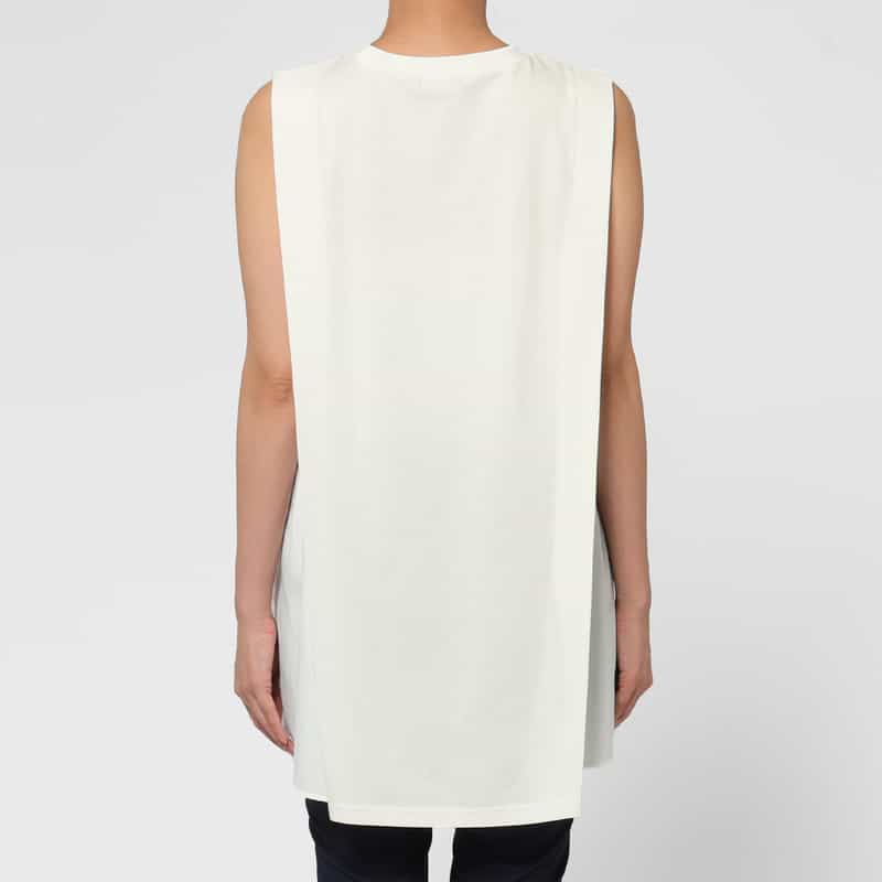 BARNEYS NEW YORK ウォッシャブル 異素材コンビネーションカットソー WHITE