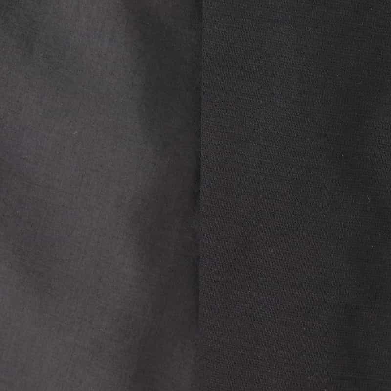 BARNEYS NEW YORK ウォッシャブル 異素材コンビネーションカットソー BLACK