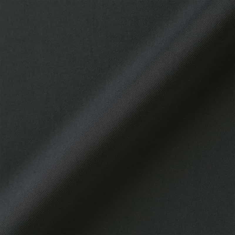 BARNEYS NEW YORK ウォッシャブル ストレッチ素材フリルブラウス BLACK