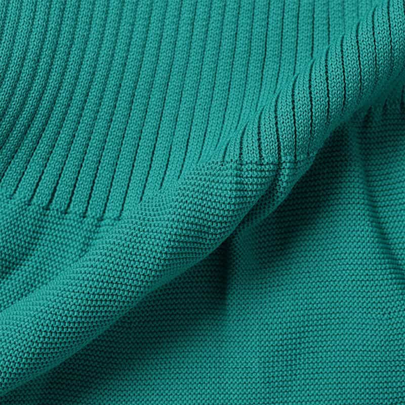 BARNEYS NEW YORK ウォッシャブル ノースリーブ マルチラインニットドレス GREEN
