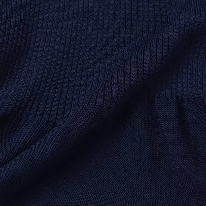 BARNEYS NEW YORK ウォッシャブル ノースリーブ マルチラインニットドレス NAVY