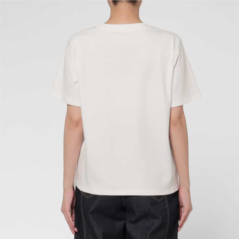 BARNEYS NEW YORK ウォッシャブル グラデーションプリントロゴTシャツ WHITE