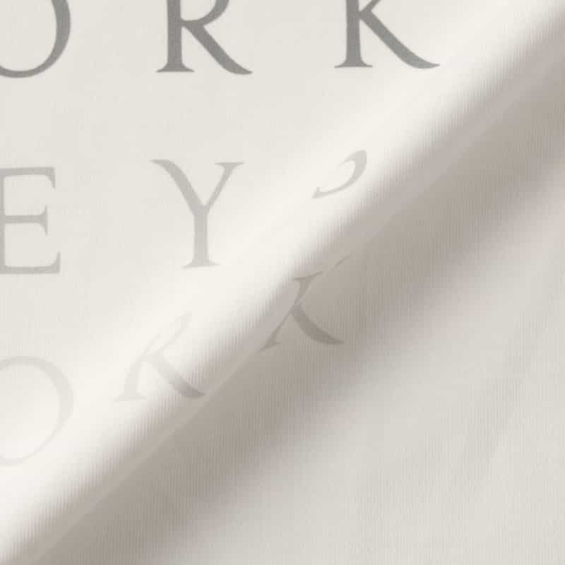 BARNEYS NEW YORK ウォッシャブル グラデーションプリントロゴTシャツ WHITE