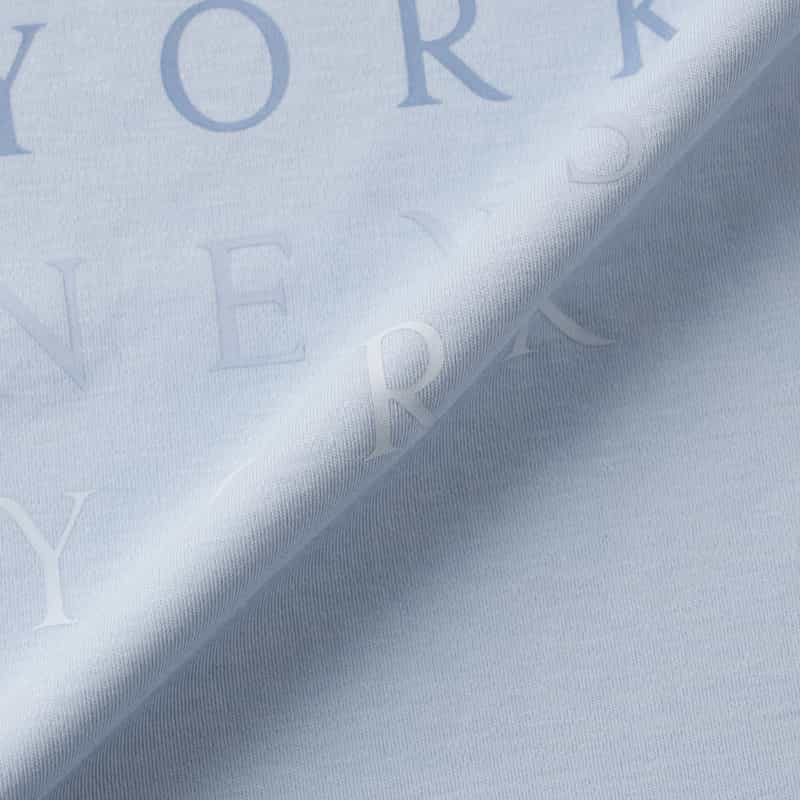 BARNEYS NEW YORK ウォッシャブル グラデーションプリントロゴTシャツ LIGHT BLUE