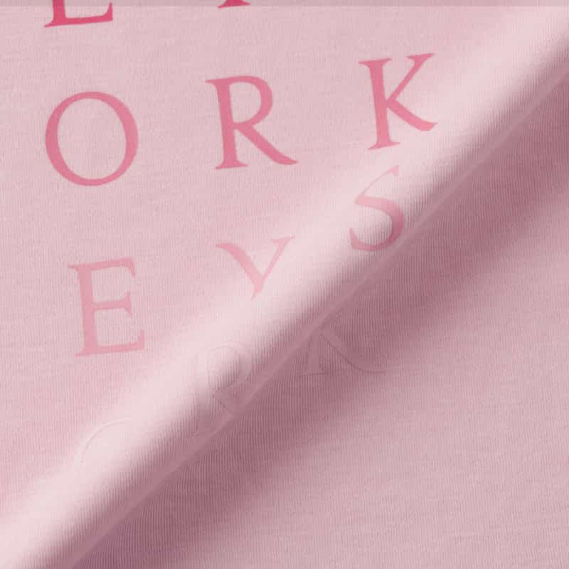BARNEYS NEW YORK ウォッシャブル グラデーションプリントロゴTシャツ LIGHT PINK