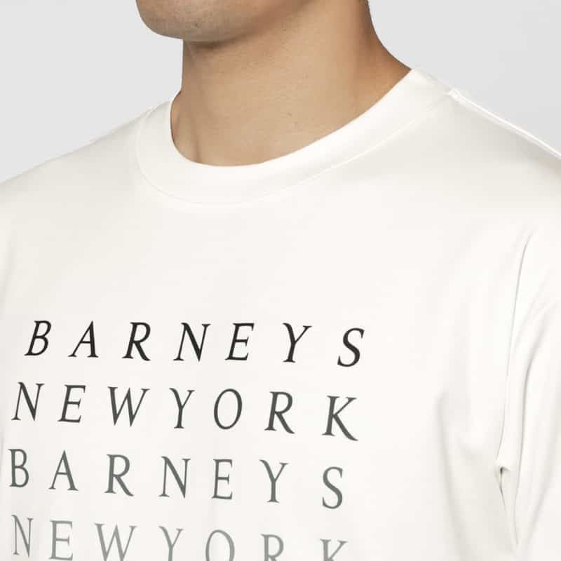 BARNEYS NEW YORK グラデーションロゴ入りTシャツ WHITE
