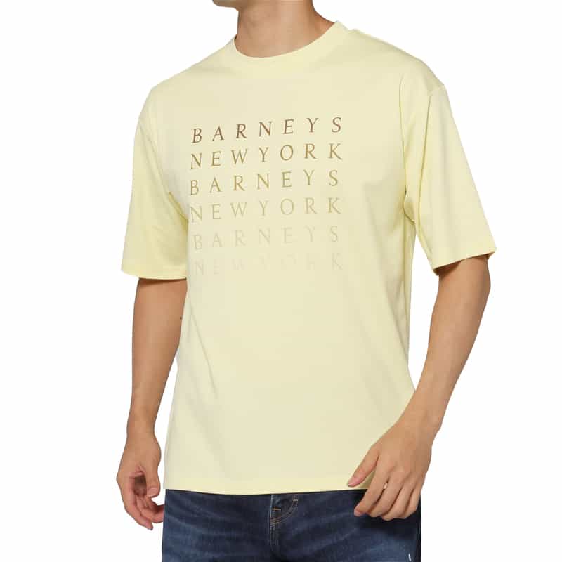 BARNEYS NEW YORK グラデーションロゴ入りTシャツ YELLOW