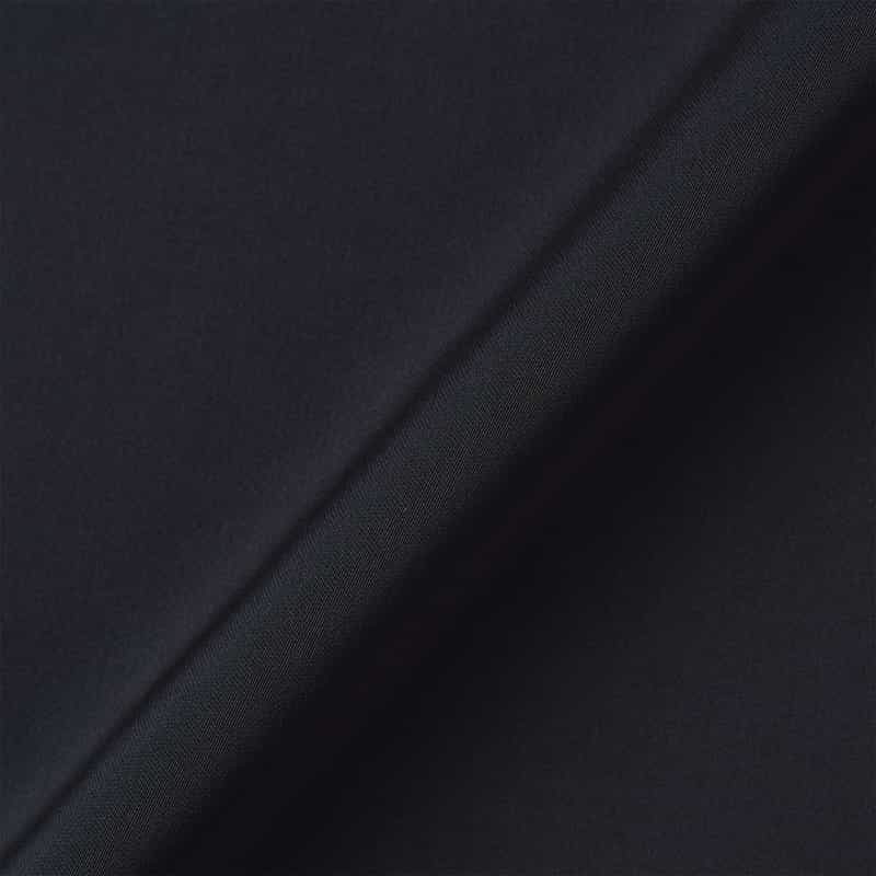 BARNEYS NEW YORK ウォッシャブル サテン素材ギャザーブラウス NAVY